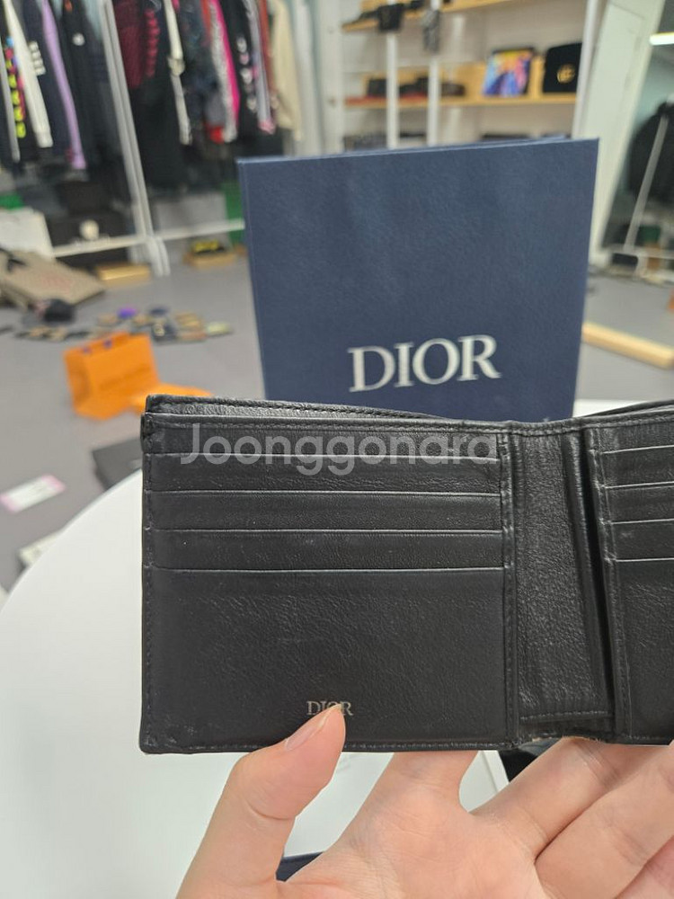 디올 오블리크 반지갑--5