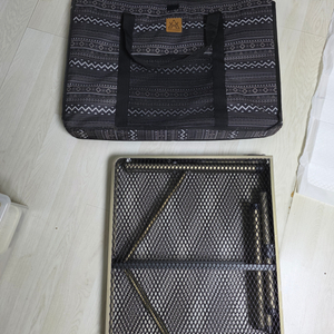 KZM OUTDOOR 메쉬 화로대 테이블 카즈미 아이언