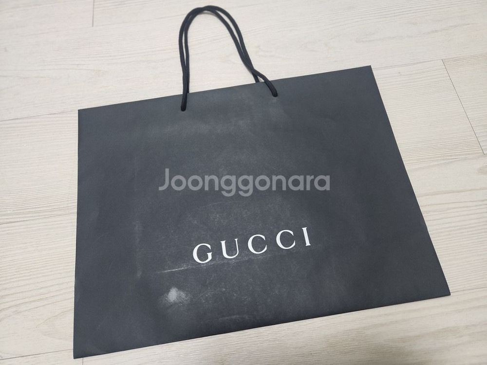 [상태A+] 구찌 대형 블랙 쇼핑백 (48X36X17)--1