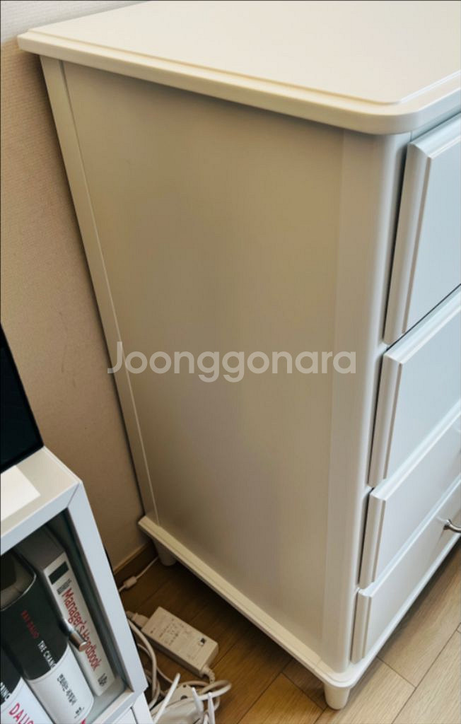 이케아 튀세달 4칸 서랍장 화이트--3