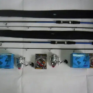 루어낚시대180M2대+4000번릴2대+릴줄