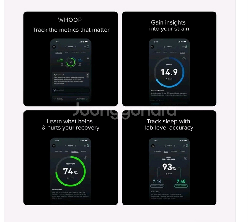 훕 WHOOP 4.0 웨어러블 팝니다.--8