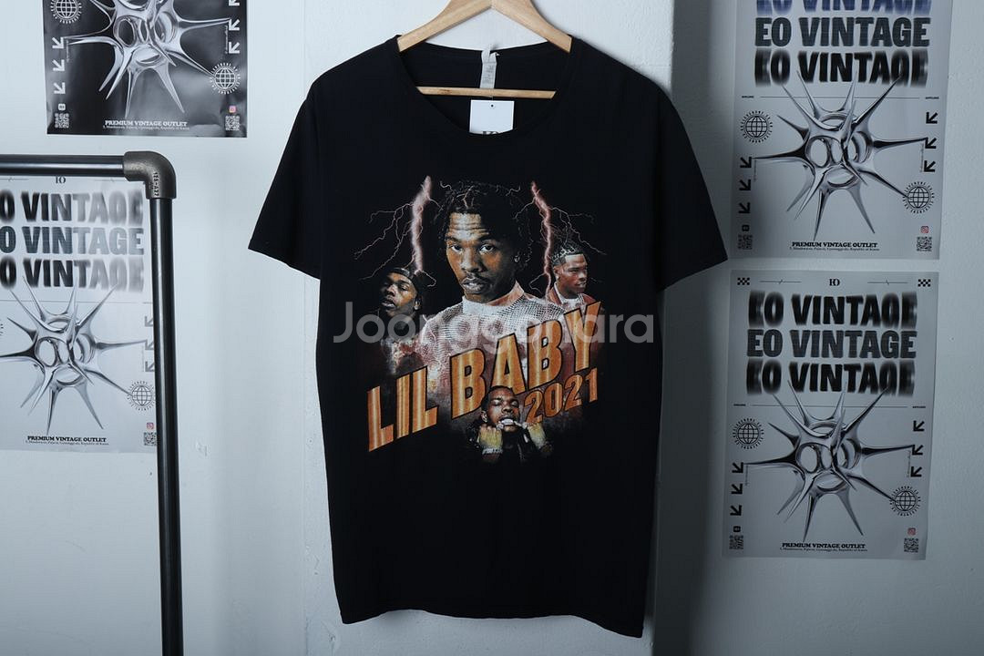 (L) 브랜드빈티지 반팔 티셔츠 릴베이비 투어 한정판--4