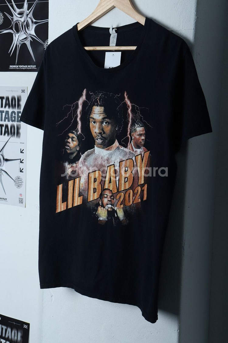 (L) 브랜드빈티지 반팔 티셔츠 릴베이비 투어 한정판--3