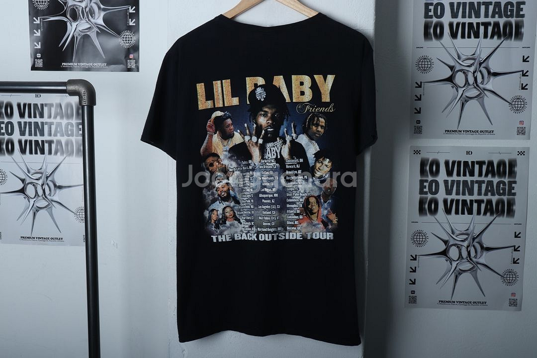 (L) 브랜드빈티지 반팔 티셔츠 릴베이비 투어 한정판--6