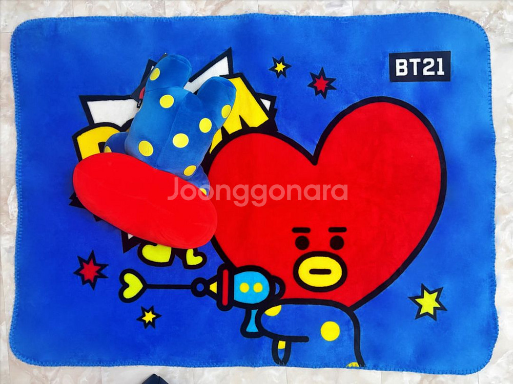 BTS 방탄소년단 BT21 뷔 TATA 인형 담요--1