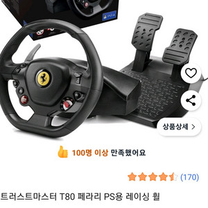 트러스트 마스터 T80 레이싱 휠
