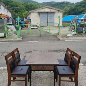 식당 음식점 4인 식탁의자 세트
