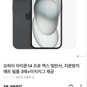 지문방지필름 아이폰 14프로 맥스 2매 판매합니다.