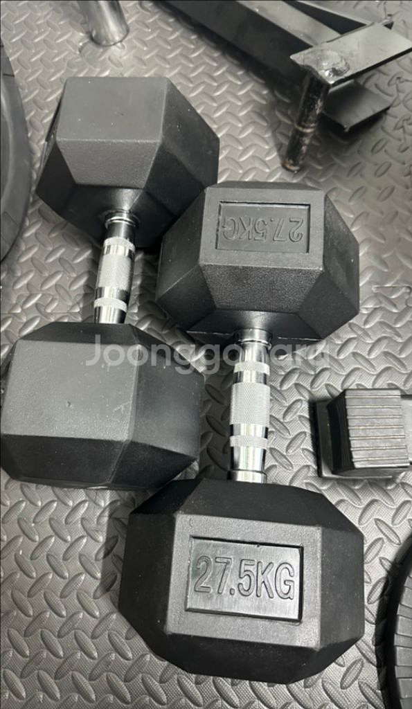육각덤벨 27,5kg 2개--0