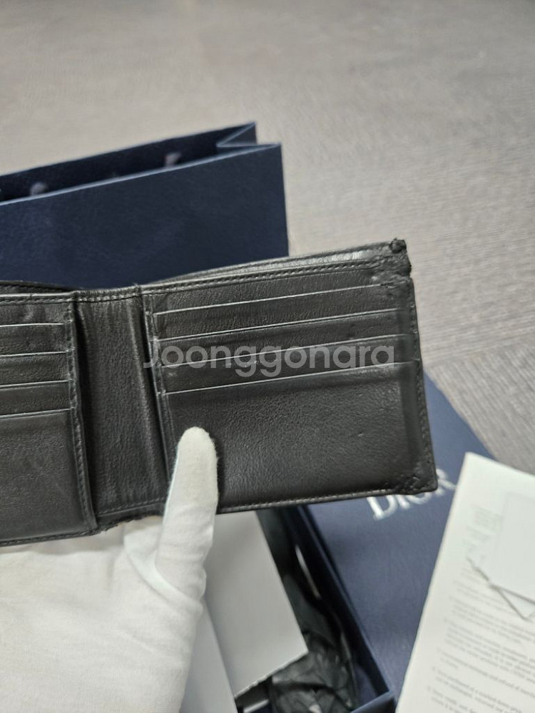 [정품]디올 오블리크 반지갑--4