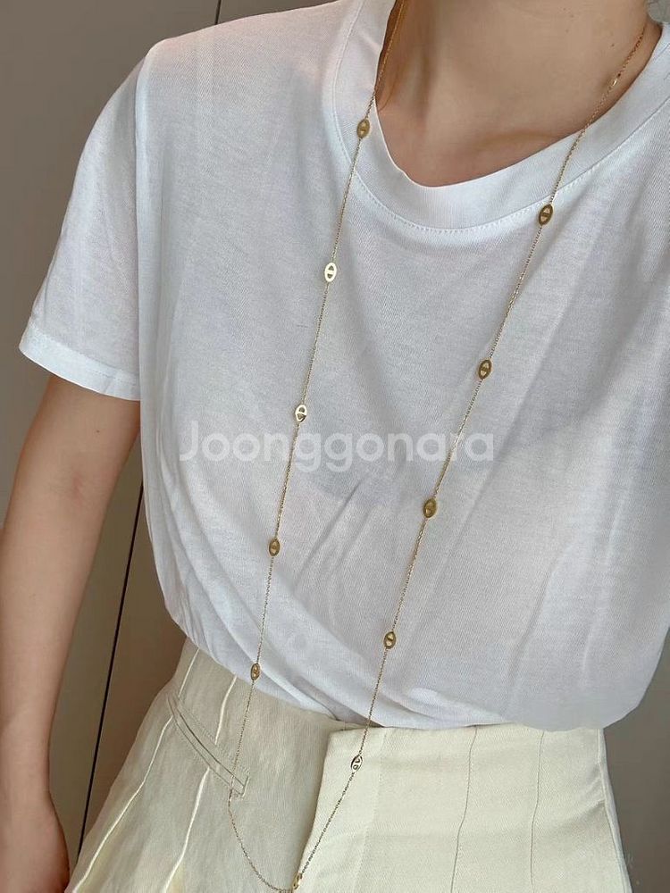 써지컬스틸 110cm 롱샹달목걸이 무알러지 새상품--5