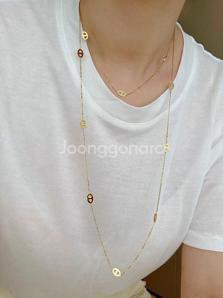 써지컬스틸 110cm 롱샹달목걸이 무알러지 새상품--6