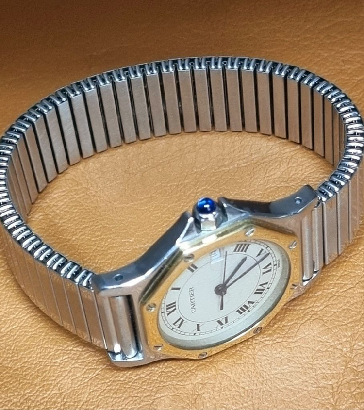 까르띠에 산토스 옥타곤 쿼츠 시계--2