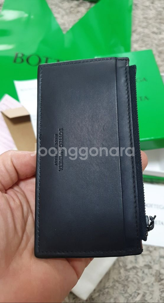 보테가베네타 인트레치아토 투톤 지퍼 카드지갑 정품 판매--3
