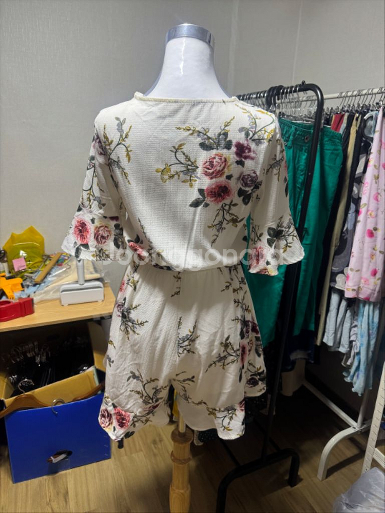 플라워 패턴 롬퍼--2