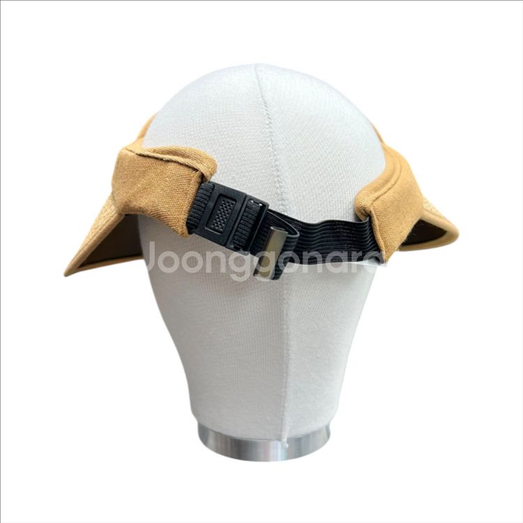 UPF50+ 밀짚 선캡 브라운베이지--4