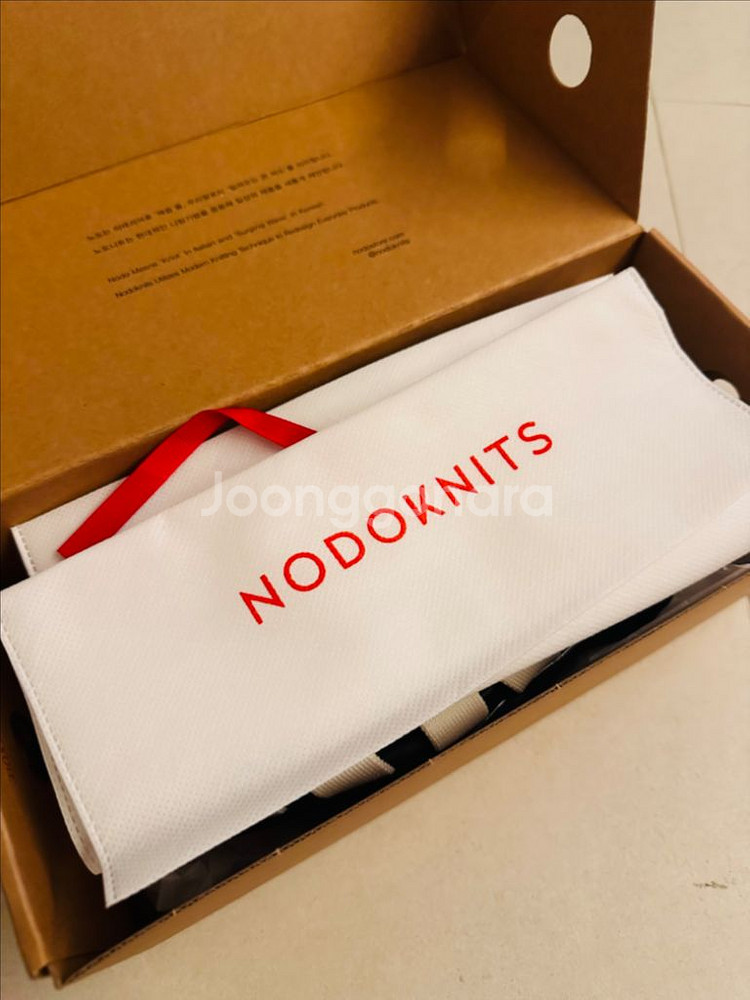 NODOKNITS 스퀘어 우븐 샌들 오프화이트 240--2