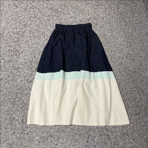 지고트 배색 밴딩 스커트