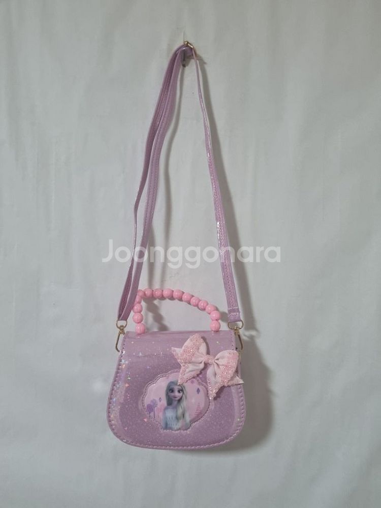 겨울왕국 엘사 리본 펄 LED 크로스백 2개 전부--0