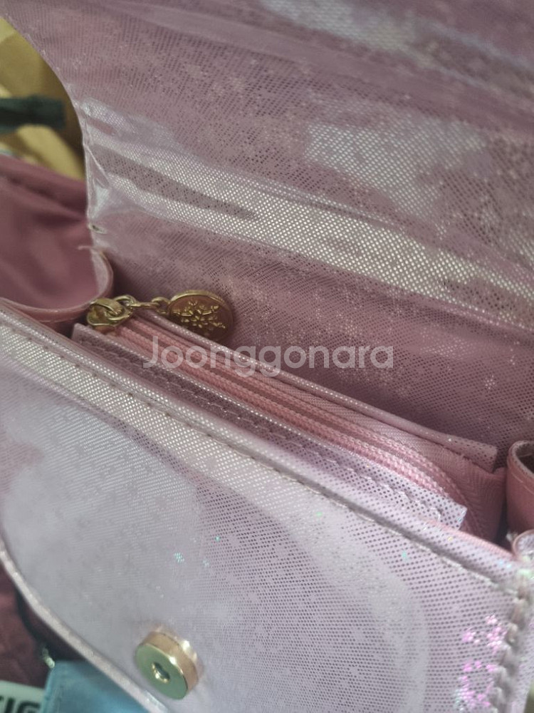 겨울왕국 엘사 리본 펄 LED 크로스백 2개 전부--2