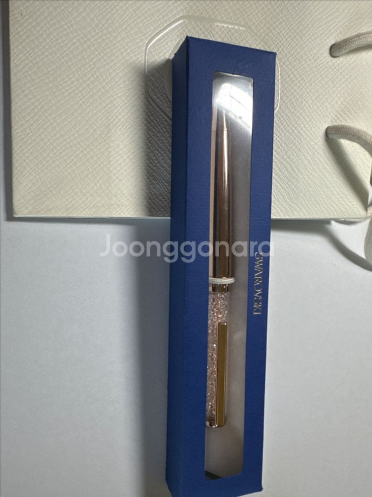 스와로브스키 크리스탈린 로즈골드 볼펜--3