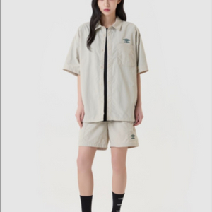 엄브로 클래식 반팔 카라 셔츠 베이지 나이키 아디다스
