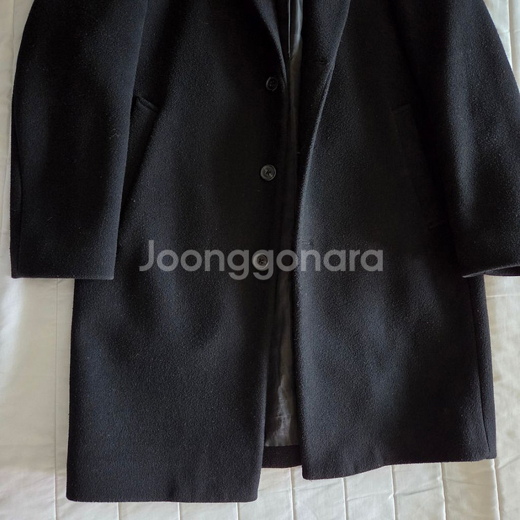 [100]지오다노 싱글체스터필드코트 블랙--2