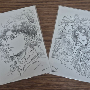 진격의거인 4주차 특전 조사병단 엽서세트 리바이한지엘빈