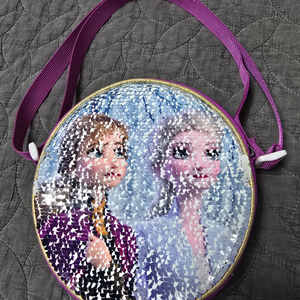 코코리따)겨울왕국 반전 스팽글 가방