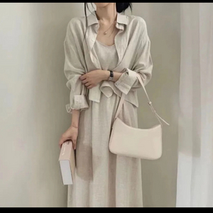 린넨 롱 원피스 set