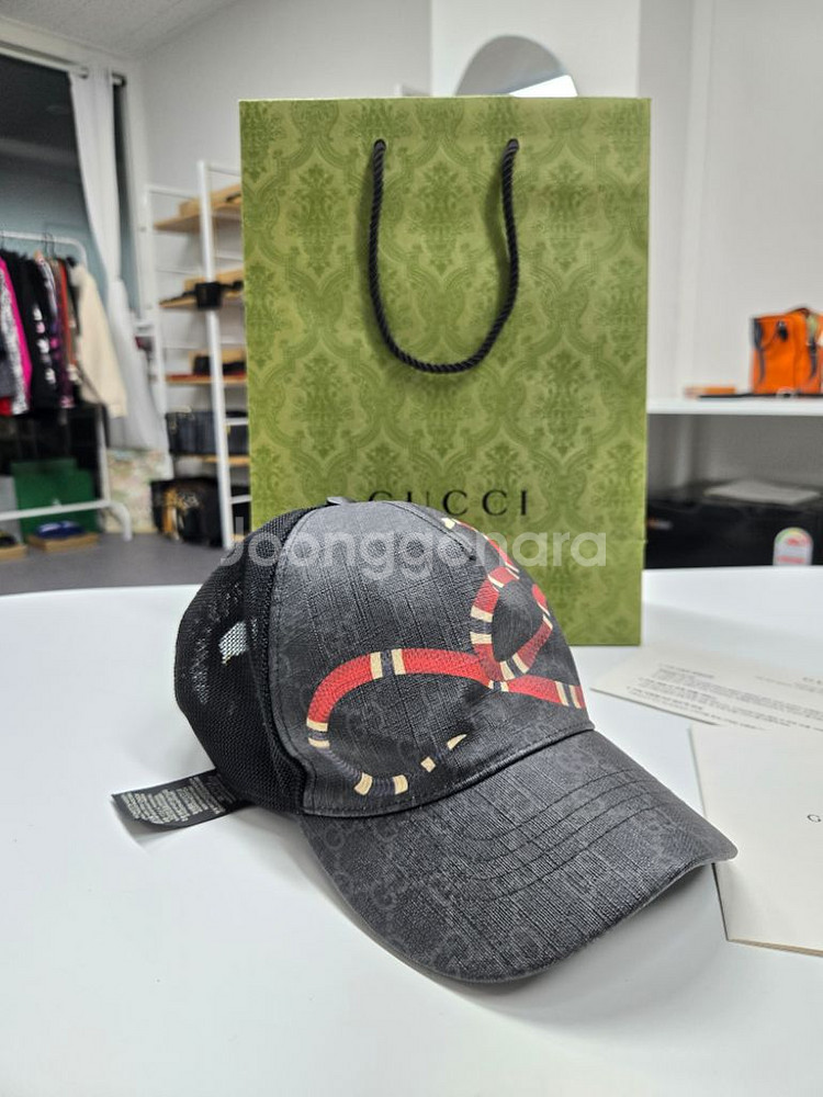 구찌 킹스네이크 볼캡--0