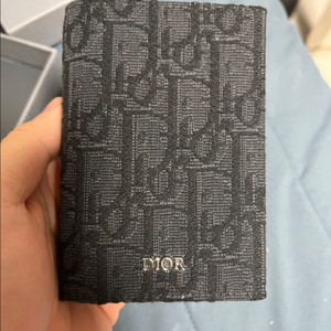 디올 오블리크 자카드 지갑