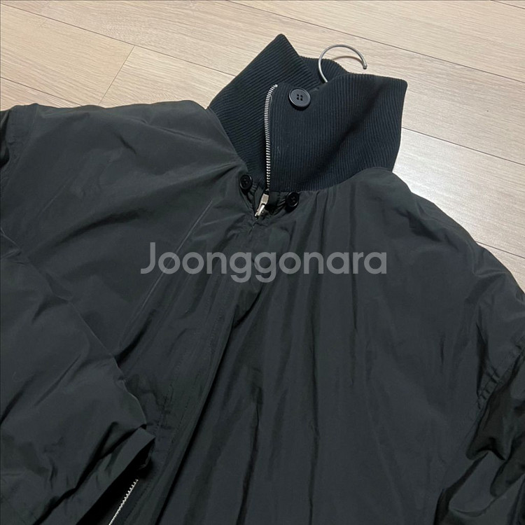 마이네임이즈 오리털 숏패딩 니트 카라 항공점퍼 봄버--3