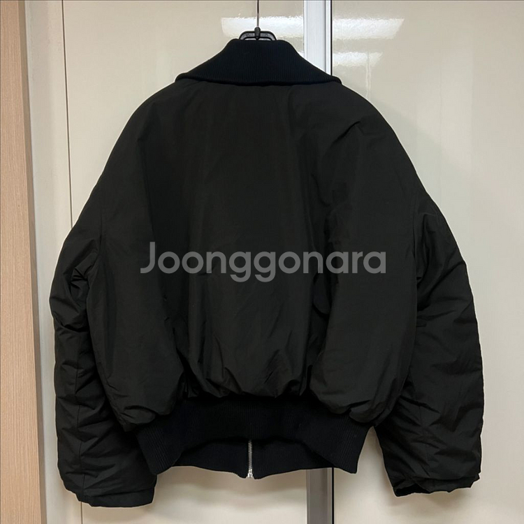 마이네임이즈 오리털 숏패딩 니트 카라 항공점퍼 봄버--6