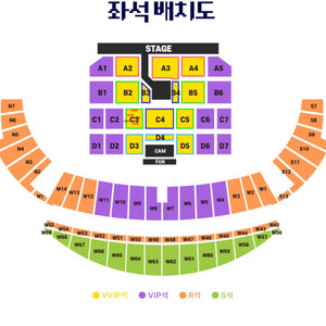 메가 콘서트 vvip c석 3연석 티켓