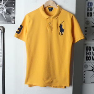 (L-XL) 폴로 랄프로렌 반팔 카라 티셔츠 노랑