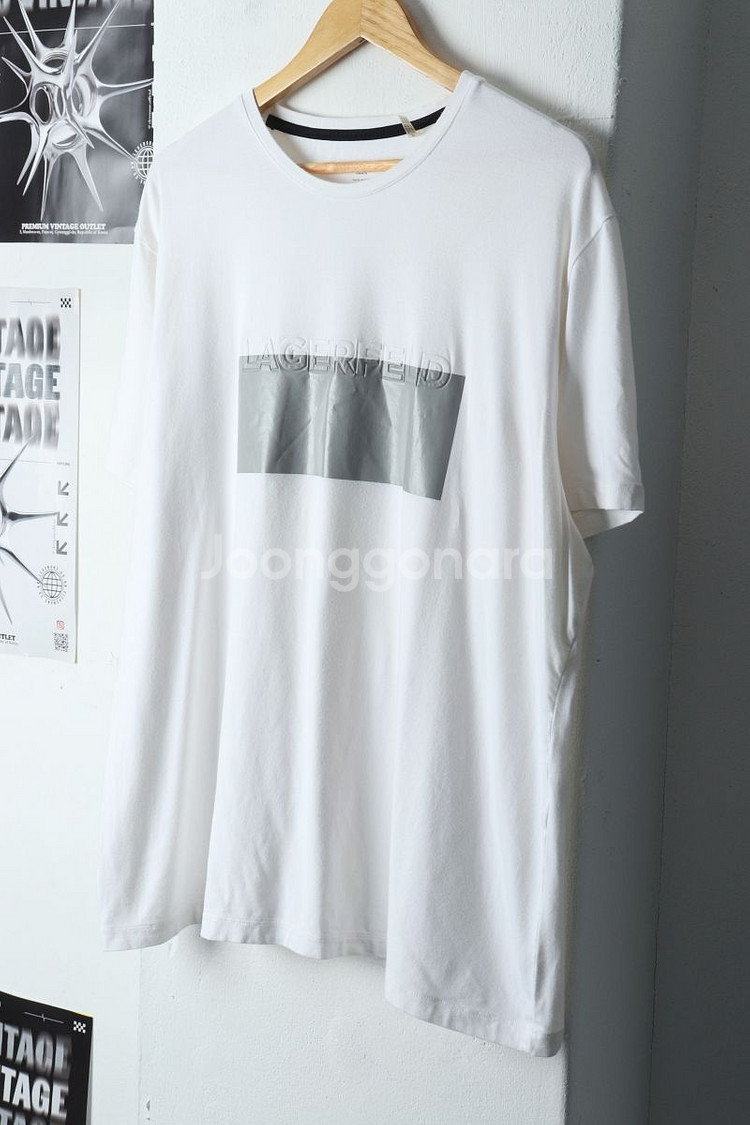 (2XL) 칼라거펠트 반팔 티셔츠 빅사이즈 로고--3