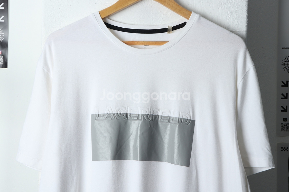 (2XL) 칼라거펠트 반팔 티셔츠 빅사이즈 로고--1
