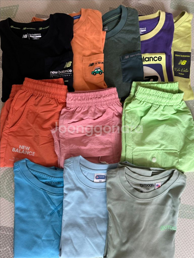 뉴발란스 반팔 반바지 아웃도어 반팔 120 일괄--0
