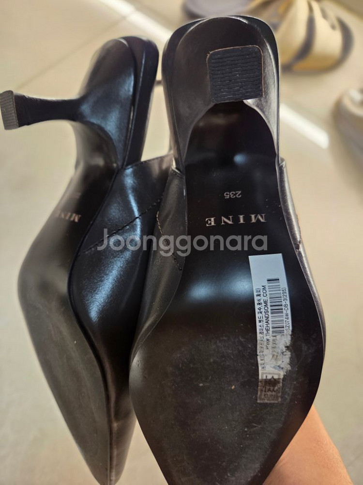 마인 2.5cm MINE 딥브라운 뮬 힐 235 6만원--2