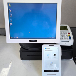 하나시스HW-3000중고포스기풀셋트 POS 터치모니터
