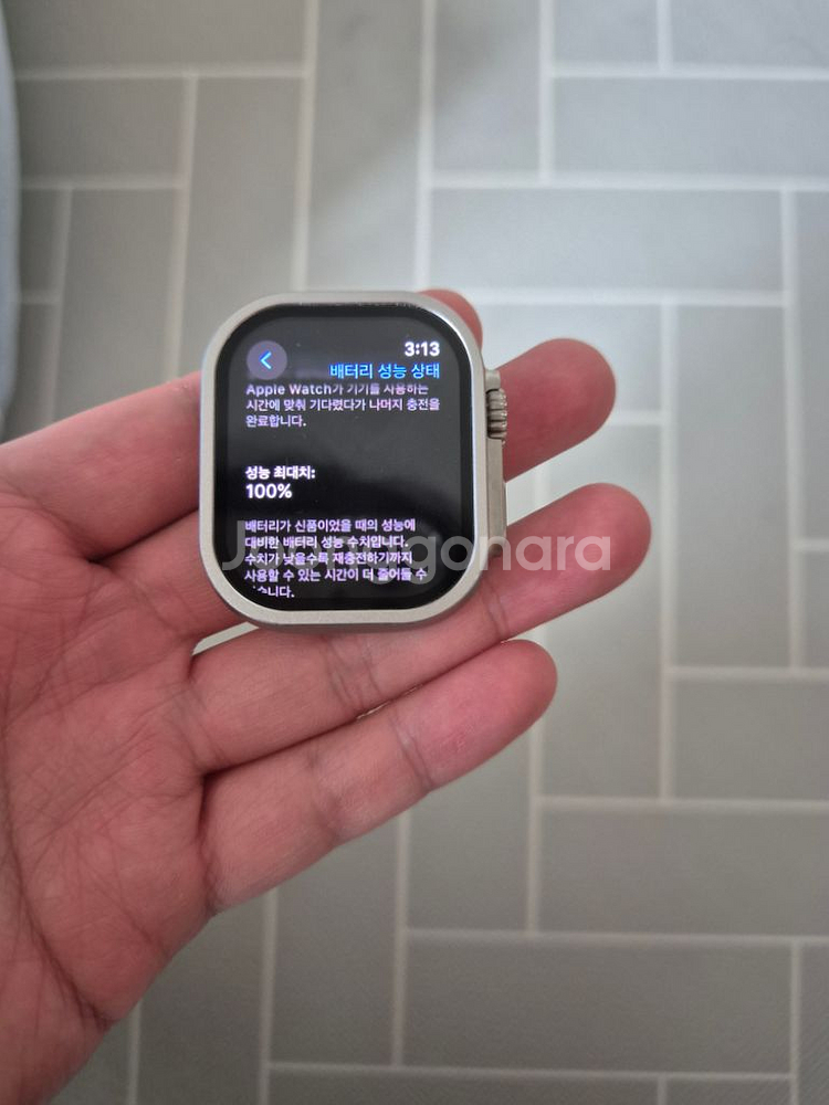 애플워치 울트라2 49mm 티타늄 배터리효율 100프로--1