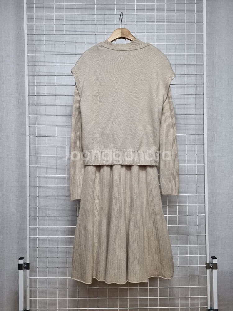 (택포) 주크 니트원피스 + 니트베스트 셋업--1