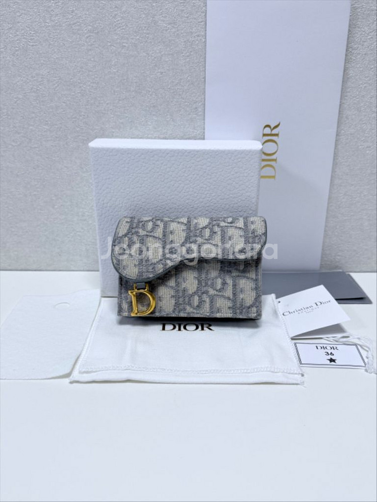(백화점)디올 오블리크 새들 블룸 카드지갑--8