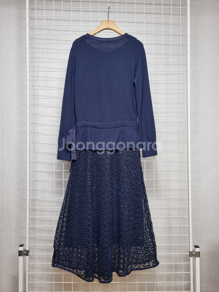 (택포) 한섬 오브제 원피스 (네이비)--1