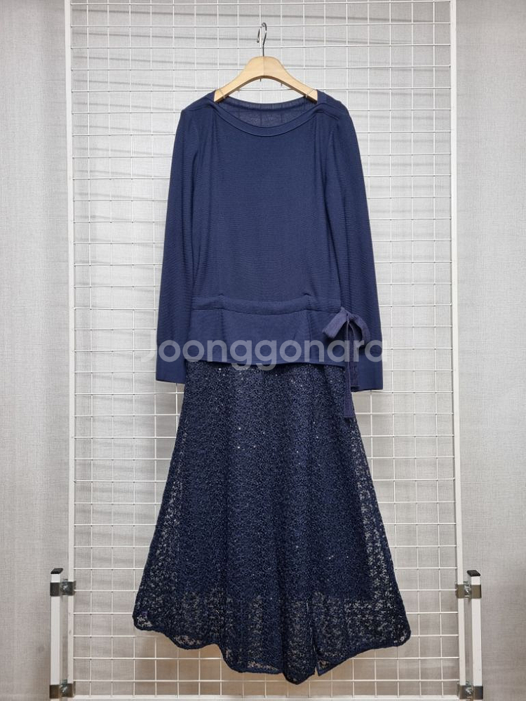 (택포) 한섬 오브제 원피스 (네이비)--0