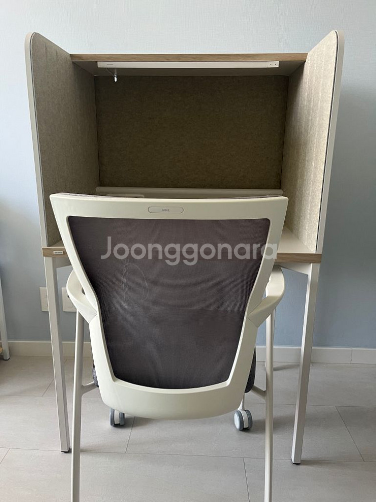 데스커 독서실 책상(조명, 펠트)--1