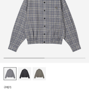 웨이비니스 페니 버튼 체크 셔켓 그레이시 블루