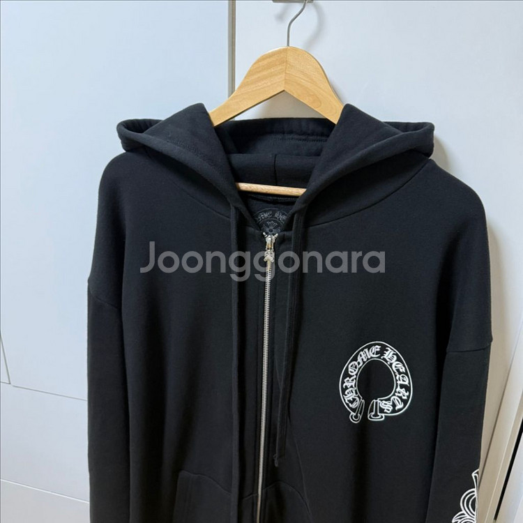 (2XL)크롬하츠 홀스슈 플로랄 플리스 후드집업--3